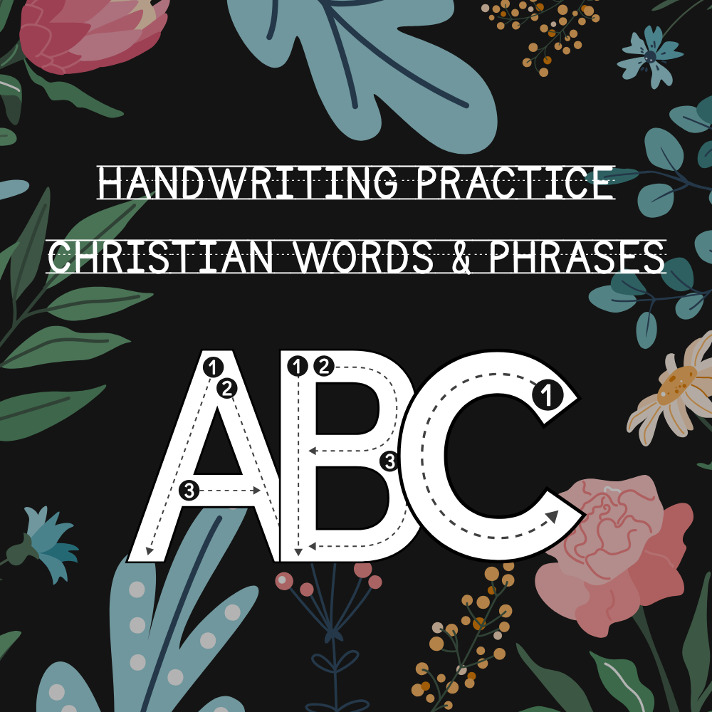 Handwriting Practice for Kids - Christian Words & Phrases