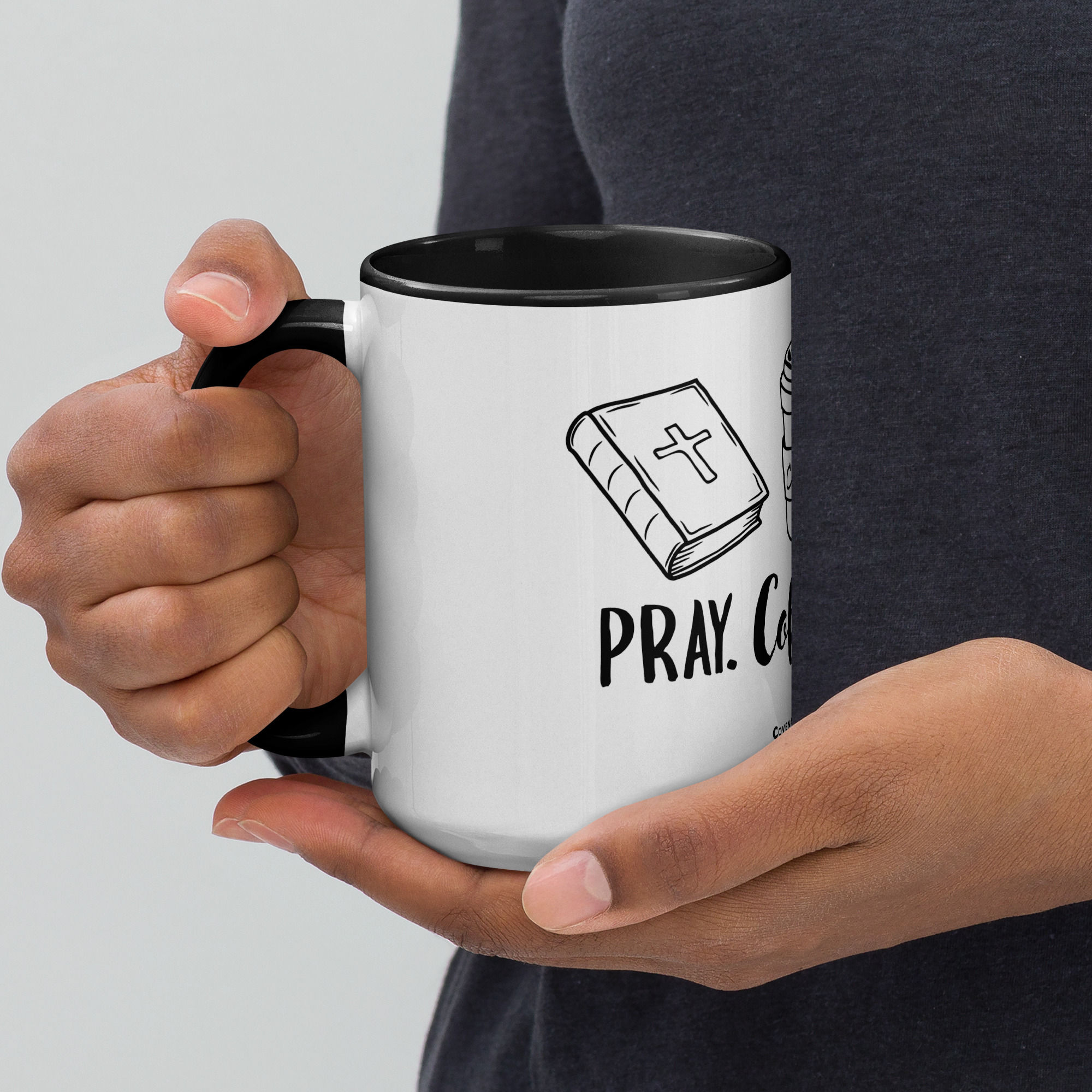 "Pray. Coffee. Repeat" - Ceramic Mug