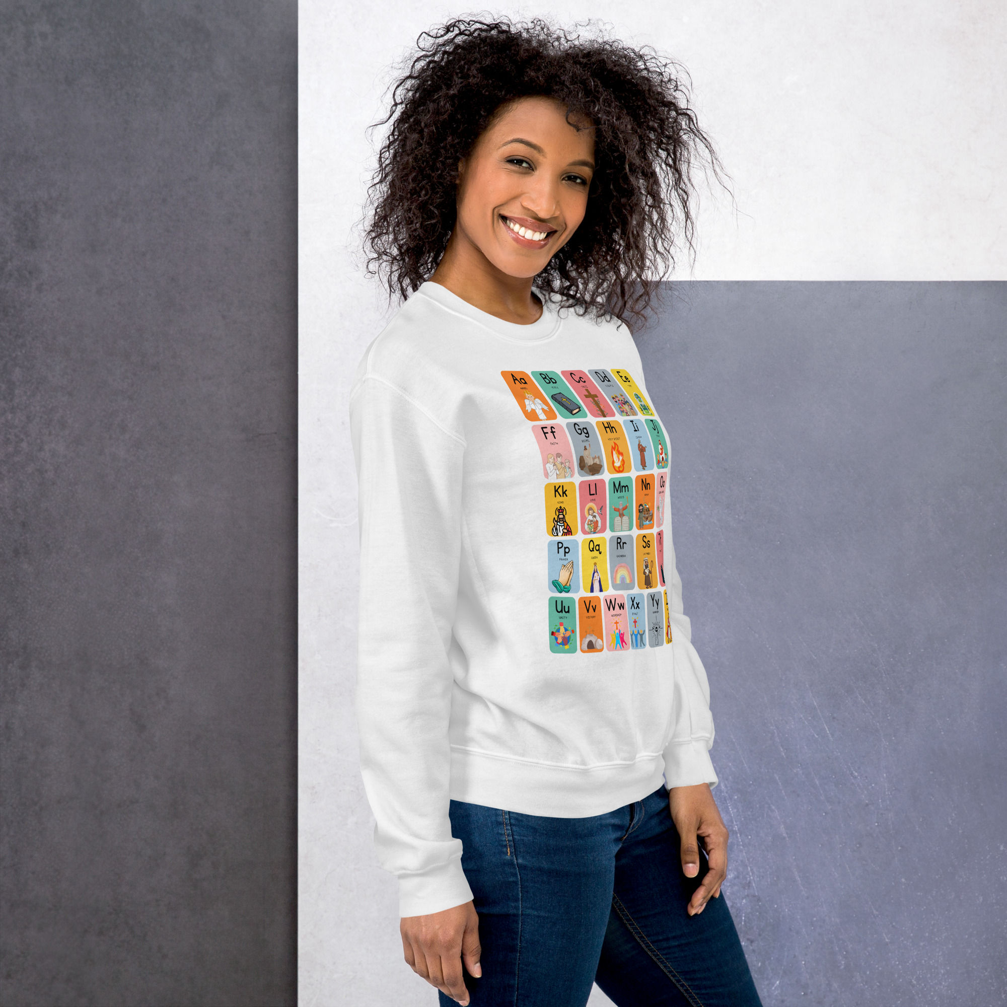 A–Z of Faith: Christian Alphabet Adult Unisex Sweatshirt