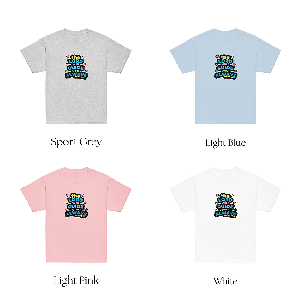 Thumbnail: "The Lord Will Guide You Always" – Kids & Youth TShirt