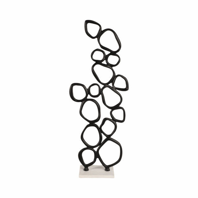 PEDESTAL METAL SOBRE MÁRMOL GRANDE
