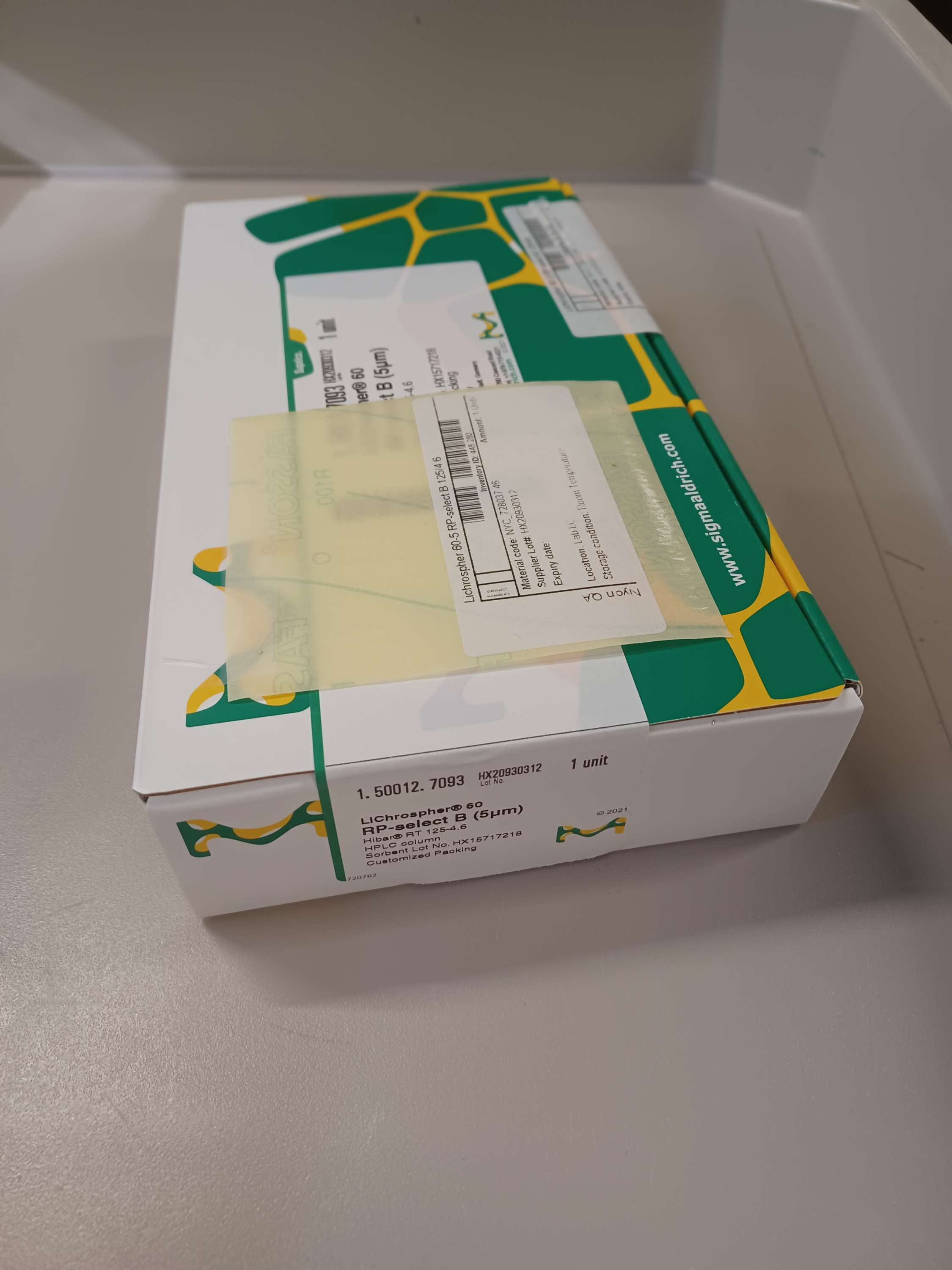 Colonne HPLC : Lichrospher 60 RP-select B, 5 μm (125X4.6mm)QD-OPS-024868/025028