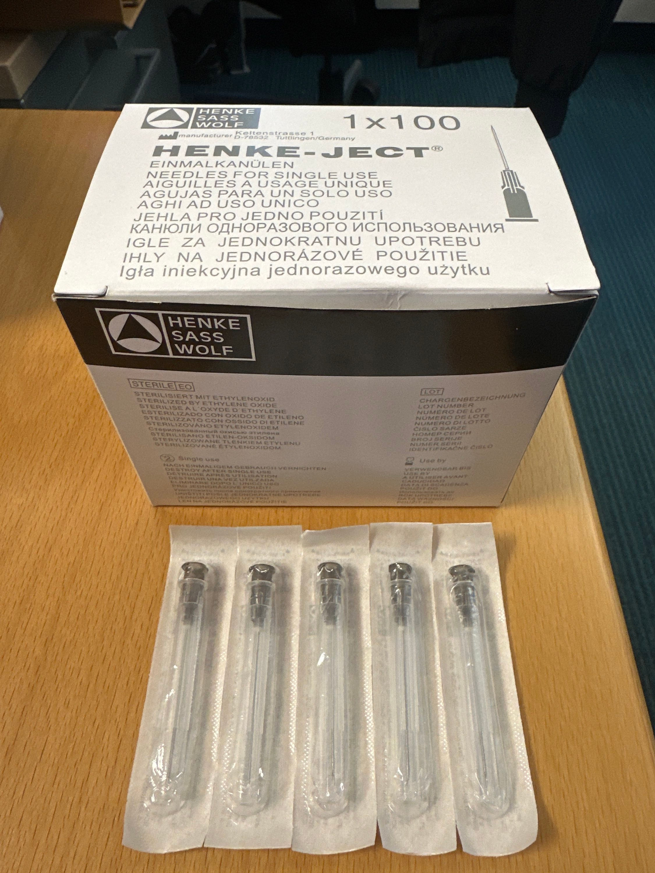 Aiguille (KF) seringue embout LuerLock - (Biseauté / 0.7x40mm )- Noir