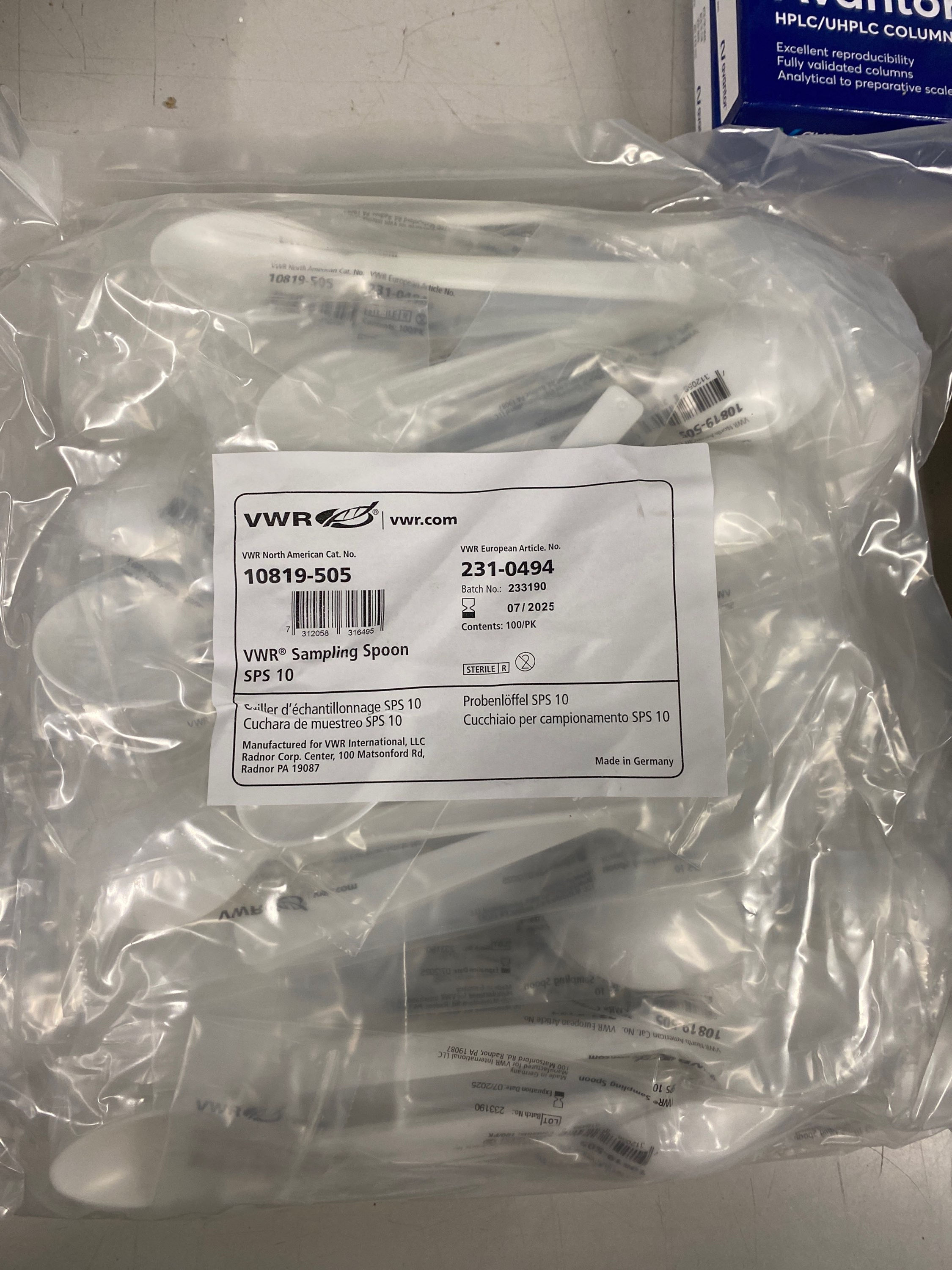 Cuillères d'échantillonnage (grande) SPS 10