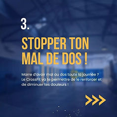 Stopper son mal de dos - Crossfit Castellio