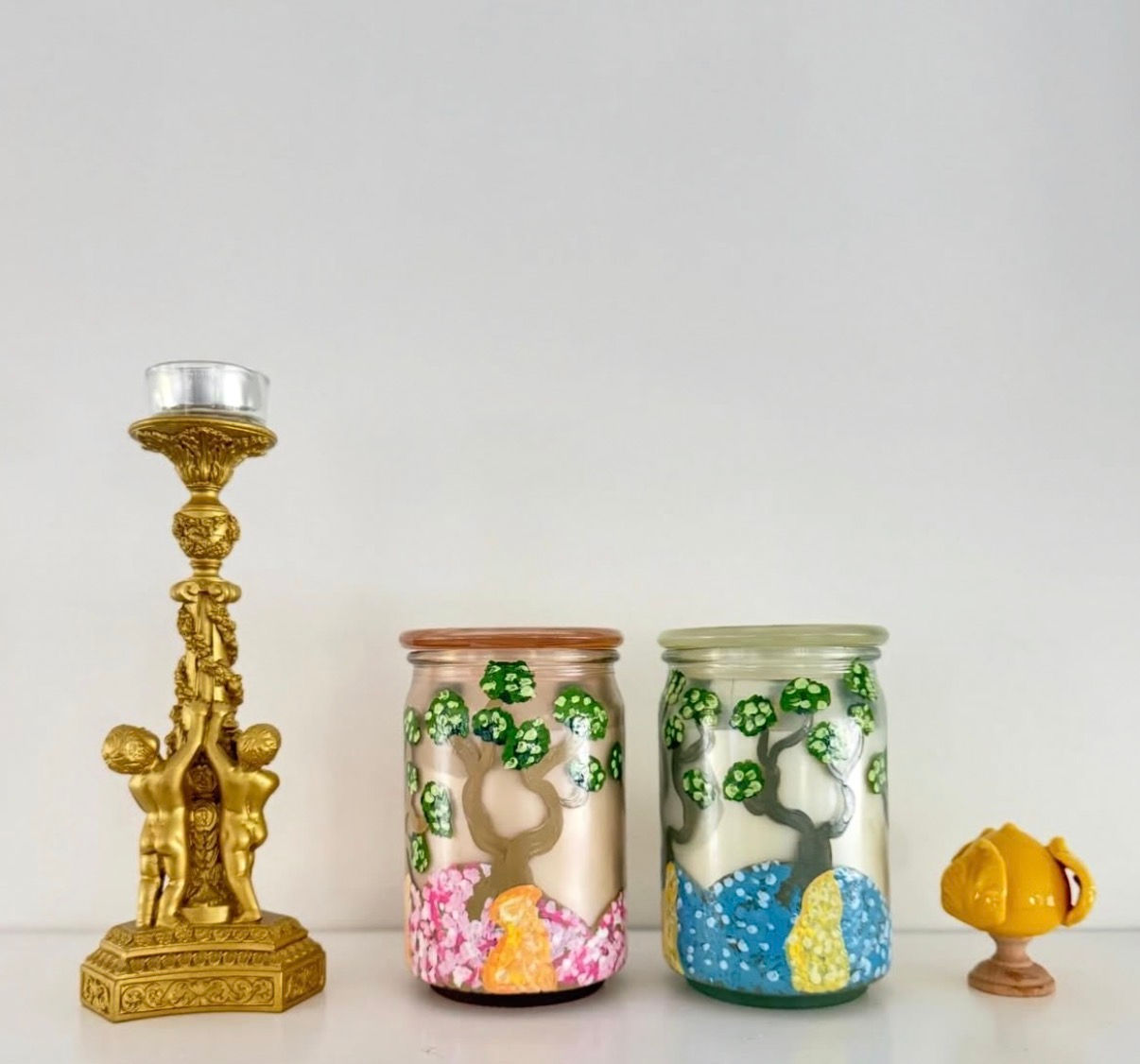 Pink & Blue Groves Candles