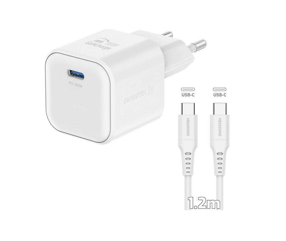 Thumbnail: Swissten 20W USB-C Travel Charger With USB-C To USB-C Cable