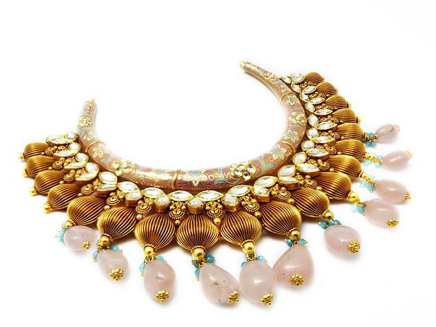 meenakari and precious stone kundan set