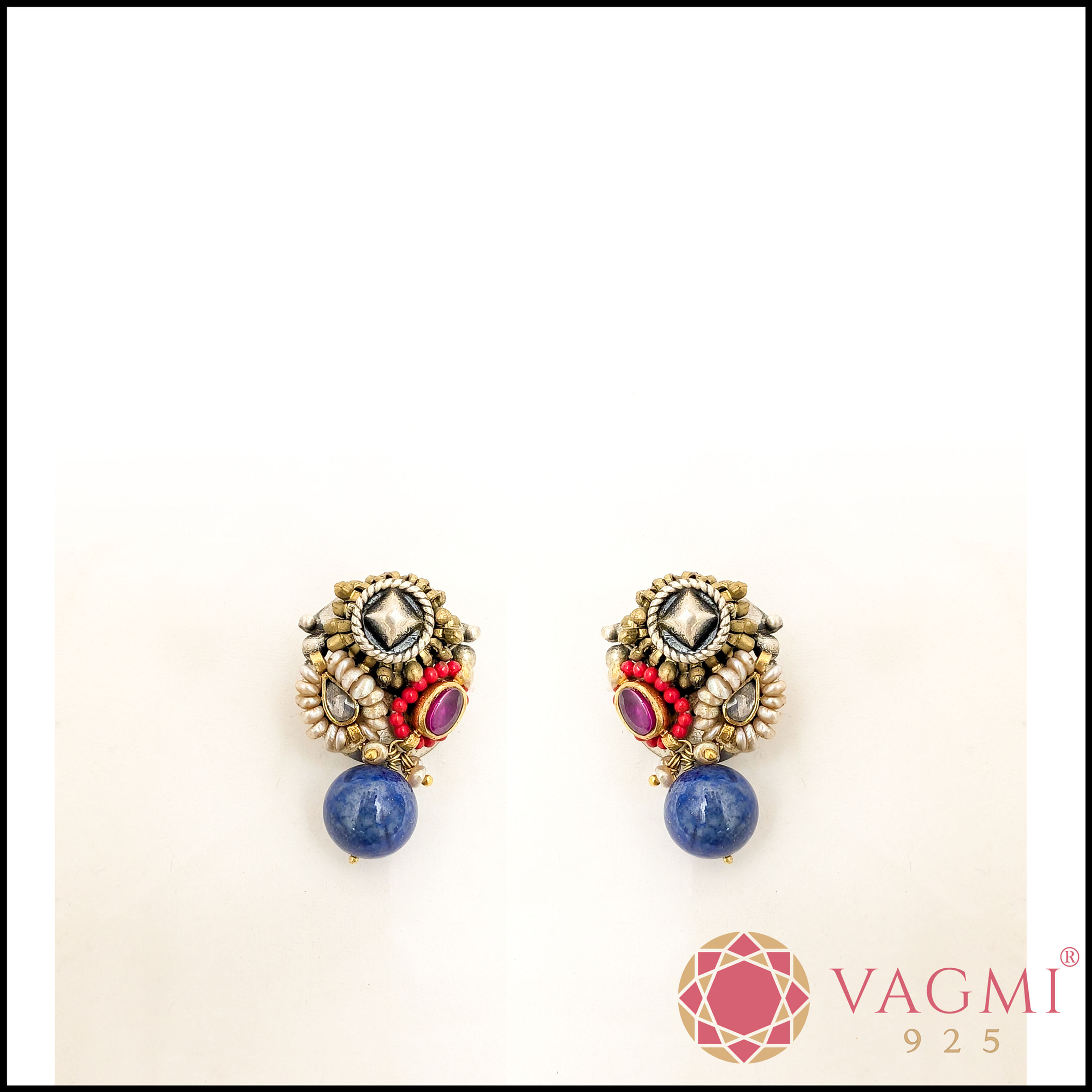 Tanzanite Stud 925 Silver Tops