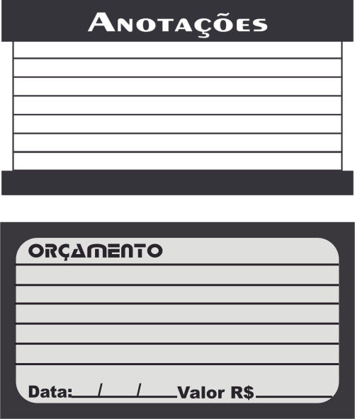 Modelo cartão verso