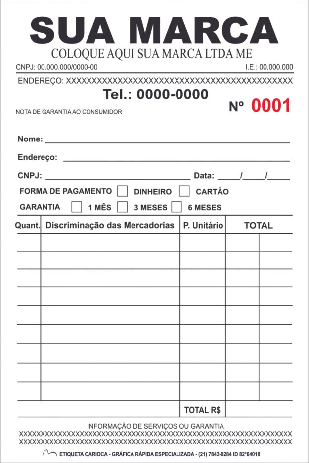 Modelo Talão