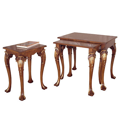 Walnut & Gilt Nest of Tables