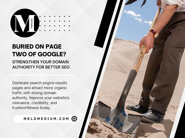 An SEO Expert struggling to find a clients low Domain Authority website in the desert known as page two of Google.