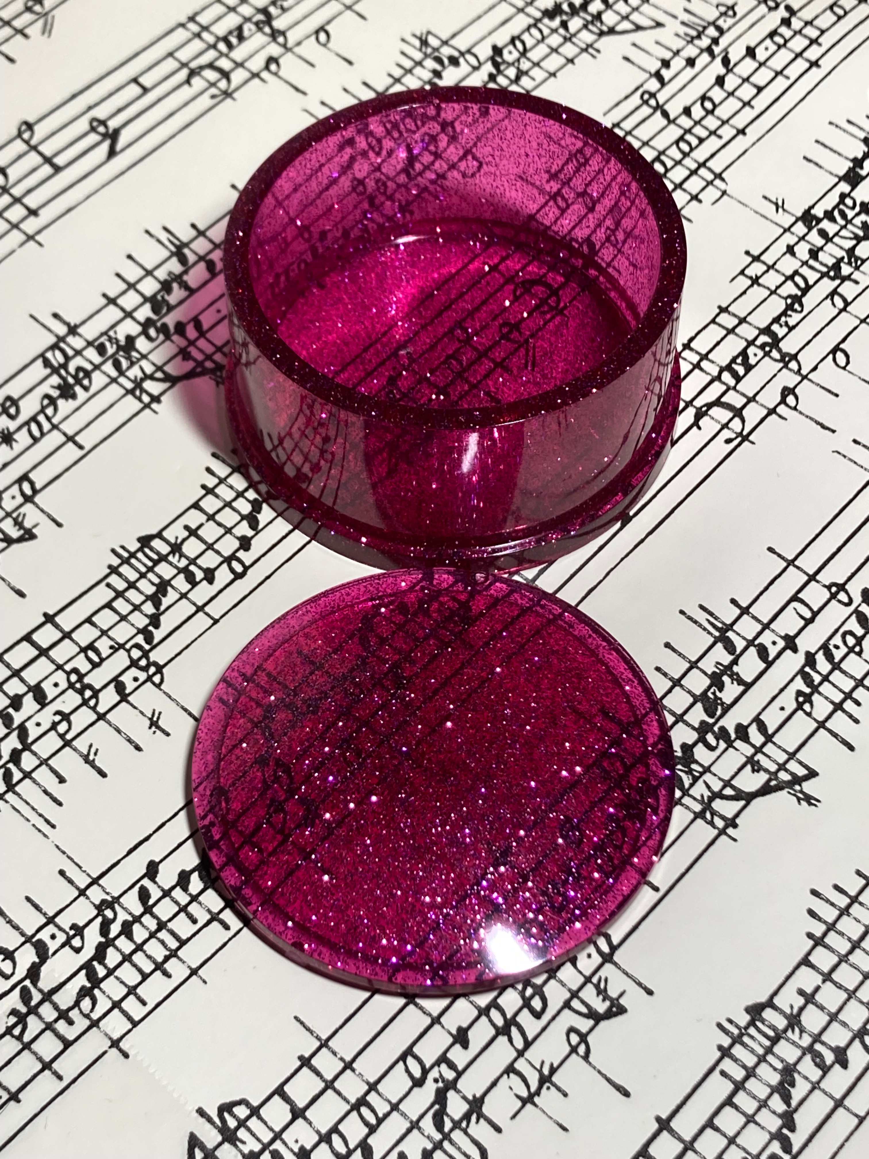 Pink Resin Trinket Box