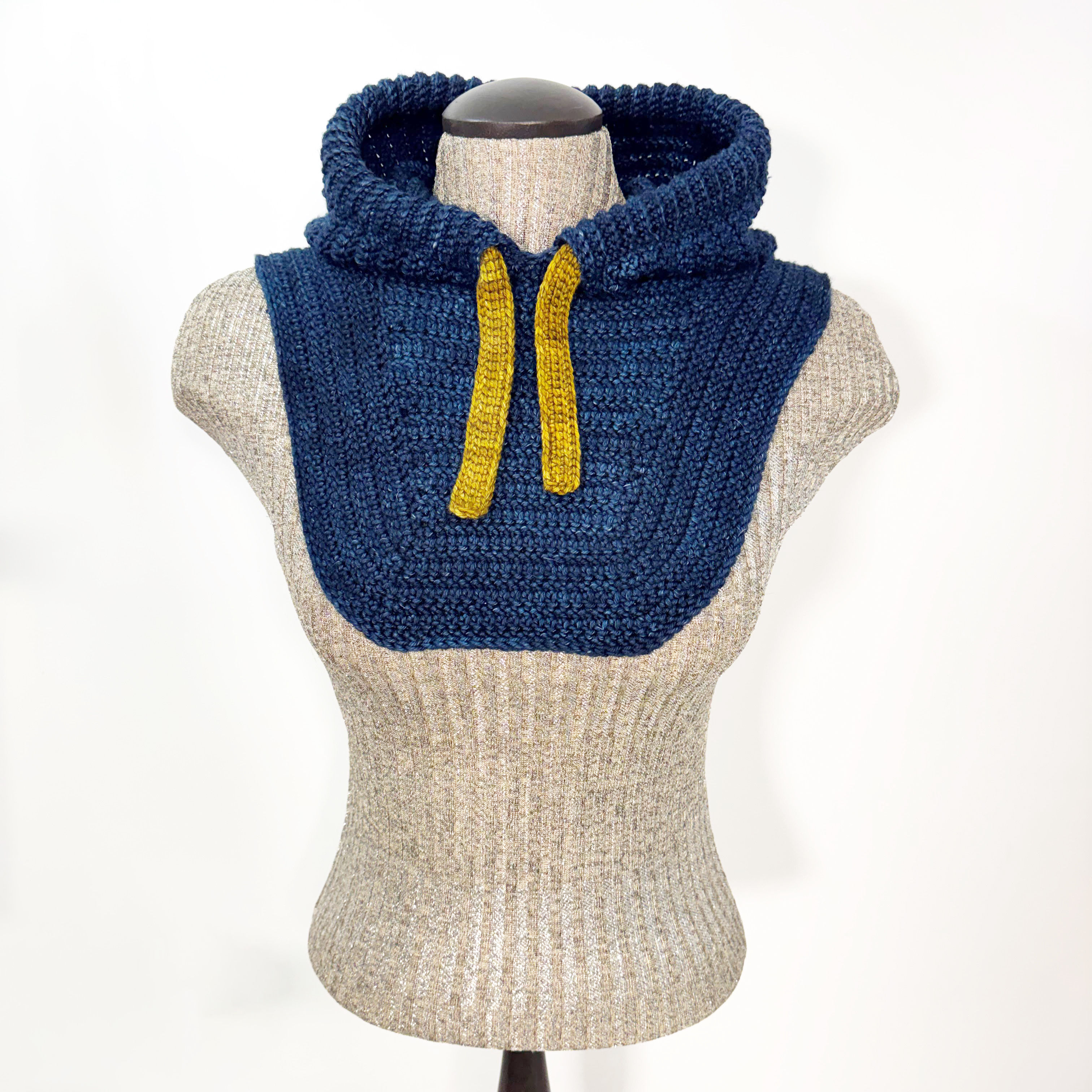 Bergen Hooded Bib crochet pattern cover image
