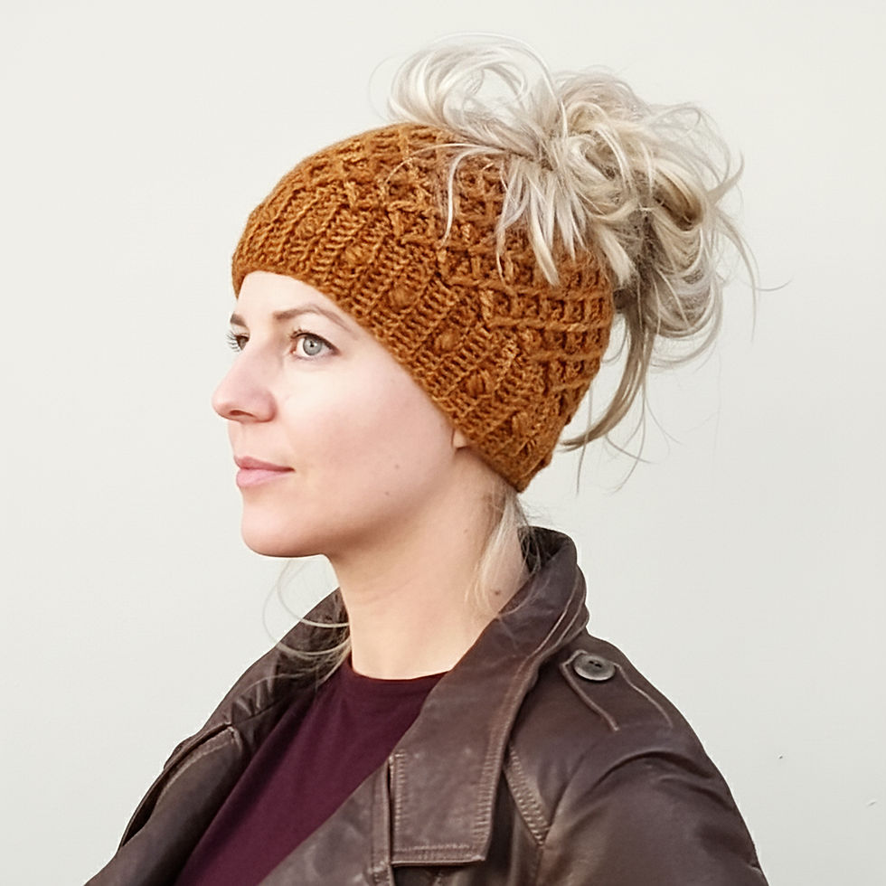 Diamond Beanie crochet pattern cover