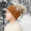 Thumbnail: Diamond Beanie crochet pattern messy bun option side profile.