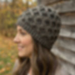 Lucent Beanie crochet pattern side profile view.