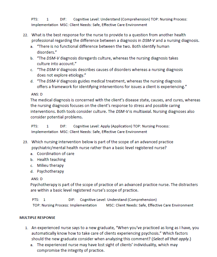 Thumbnail: Test Bank - Varcarolis Foundations of Psychiatric Mental Health Nursing 9th Edition