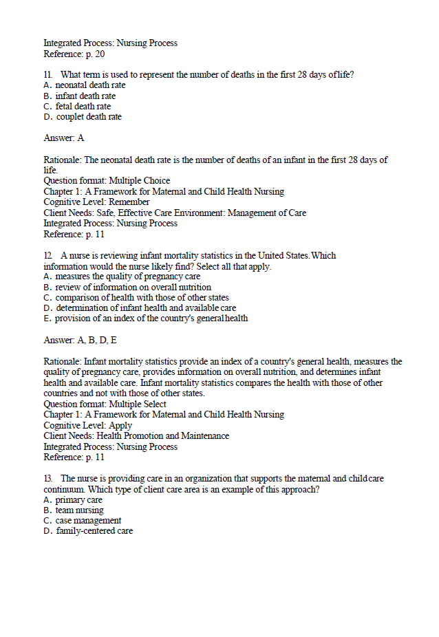 Thumbnail: Maternal and Child Health Nursing 9th Edition Pillitteri Test Bank