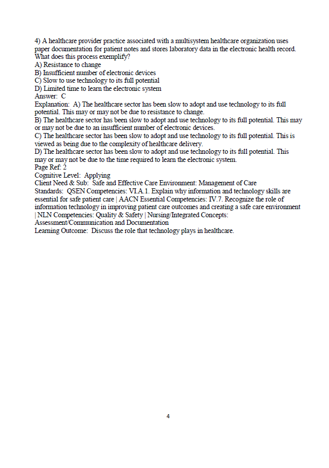 Thumbnail: Test Bank for Handbook of Informatics for Nurses & Healthcare Professionals 6th Edition