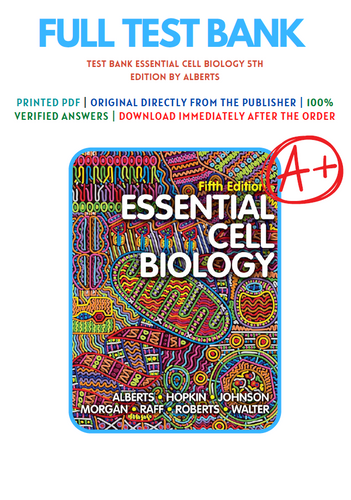 Essential Cell Biology 5th Edition TEST BANK | NursingExamBank