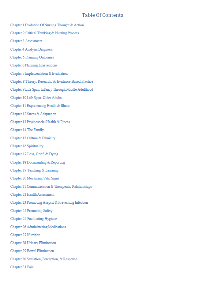 Thumbnail: Davis Advantage For Wilkinson's Fundamentals Of Nursing 5th Edition Test Bank