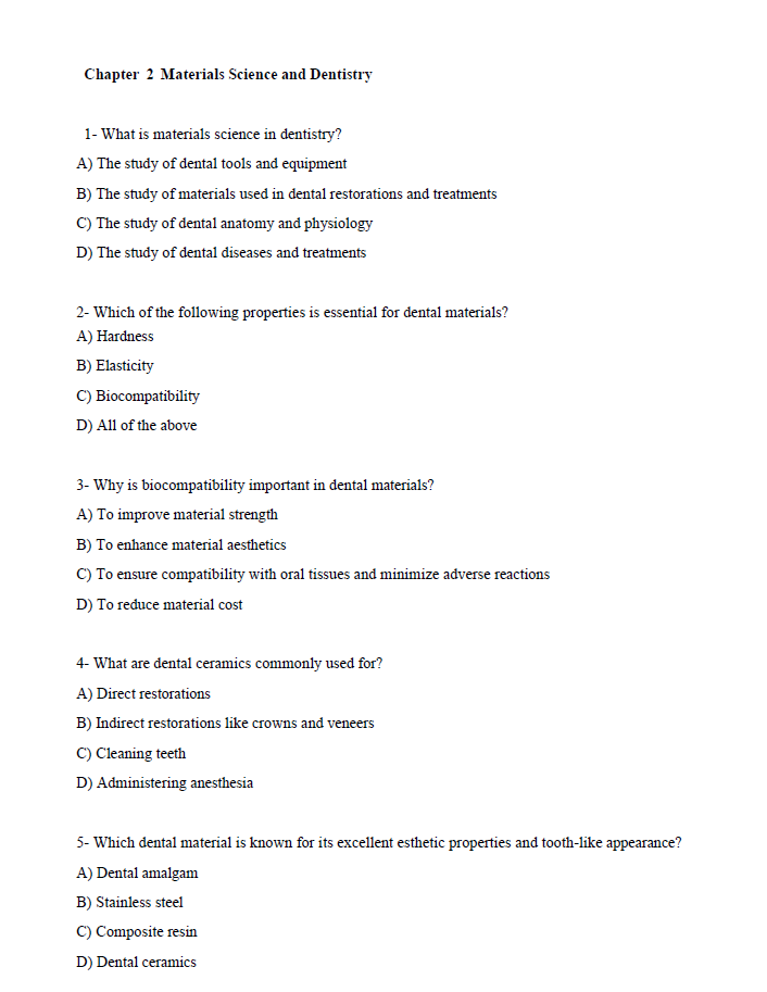 Thumbnail: Clinical Aspects of Dental Materials 5th Edition Test Bank
