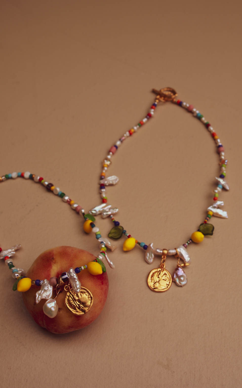 Thumbnail: Greek coin & lemons choker necklace