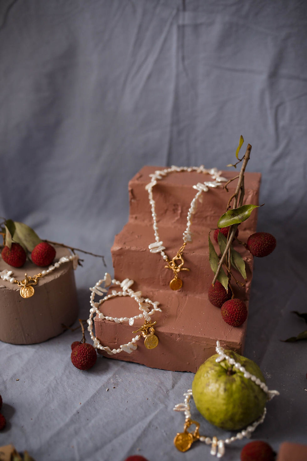 Thumbnail: Minimal Collection full pearl backwards choker necklace