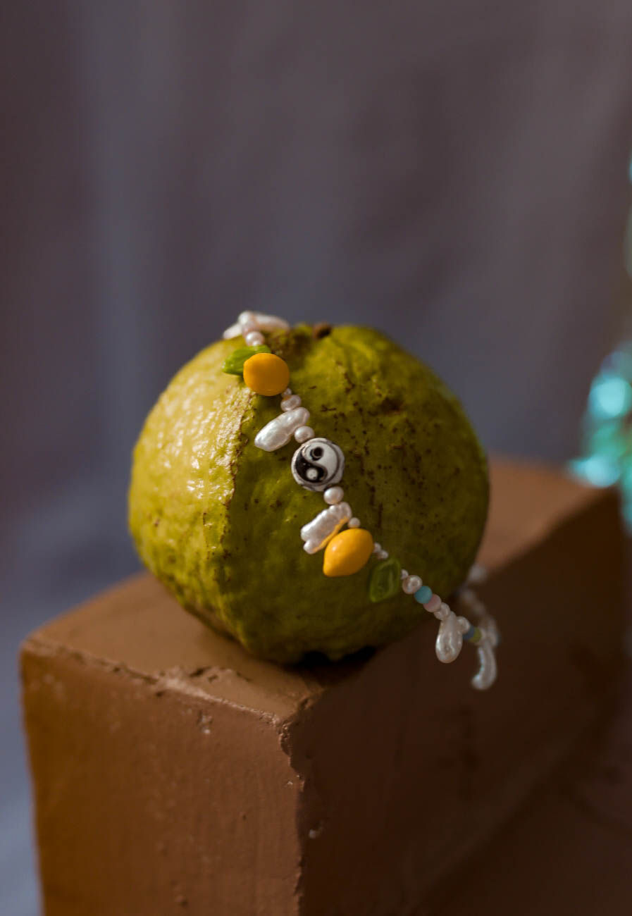 Thumbnail: YIN YANG NATURAL STONE PEARL CHOKER