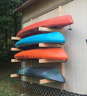 boat rack on wall