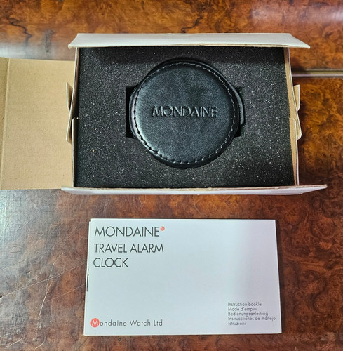 Alarm Clock: Vintage Mondaine Travel Alarm Clock In Box And