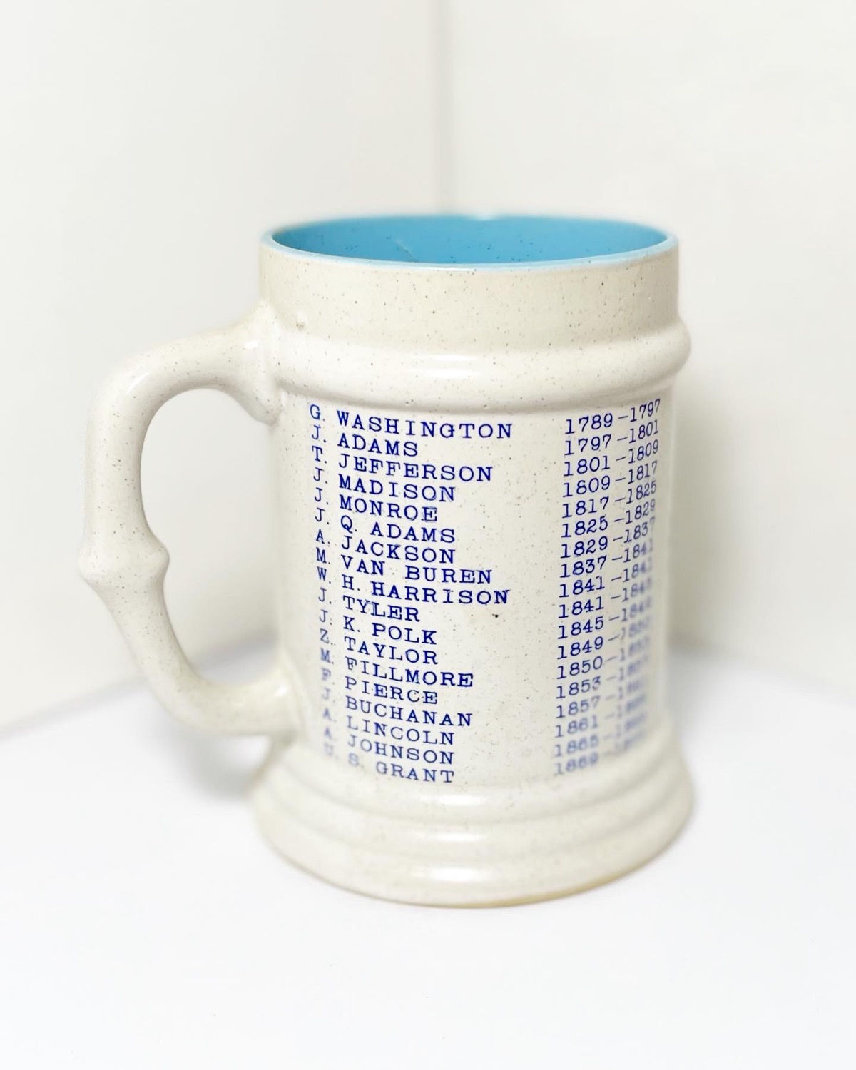 Vintage Genuine Stoneware Presidents of the USA Stein Mug from 1969 (USA)