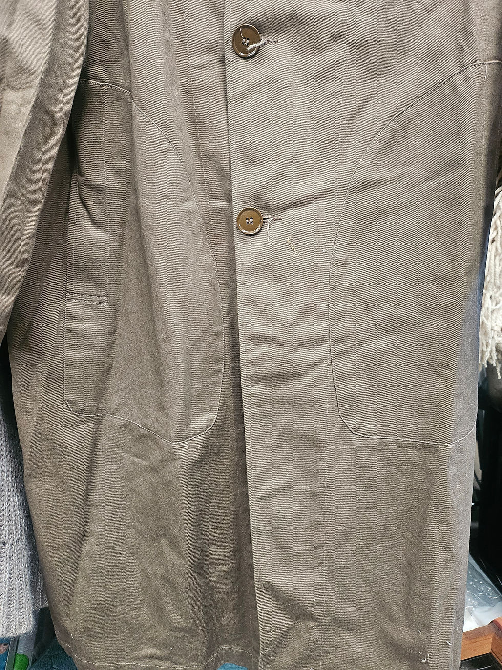 Thumbnail: Coat: Vintage Brown Longline Coat Australian Military Army Dust Coat C.1986