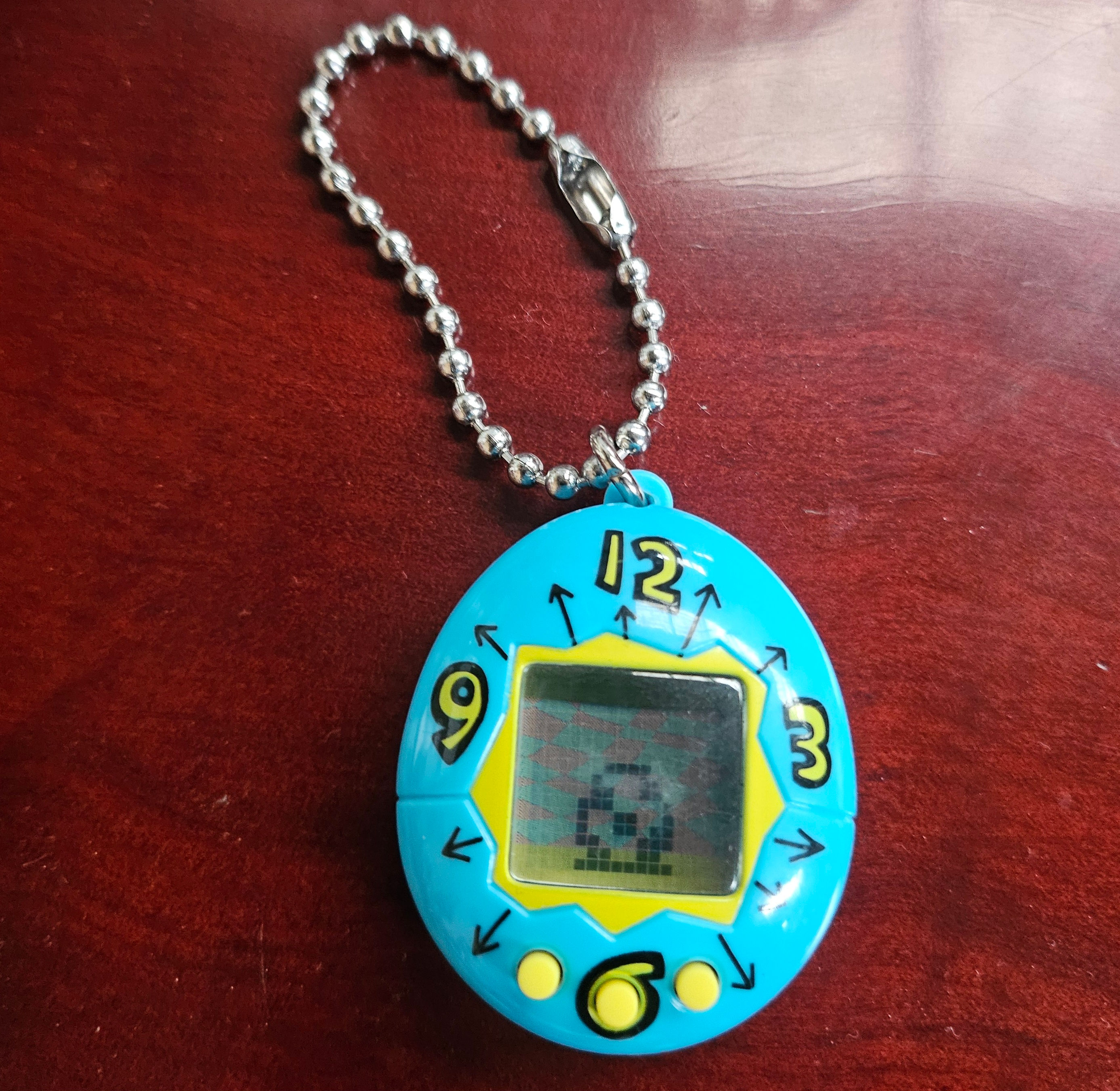 Tamagotchi: Vintage Miniature Charm Collection Blue Oyajitchi Working W/ Battery