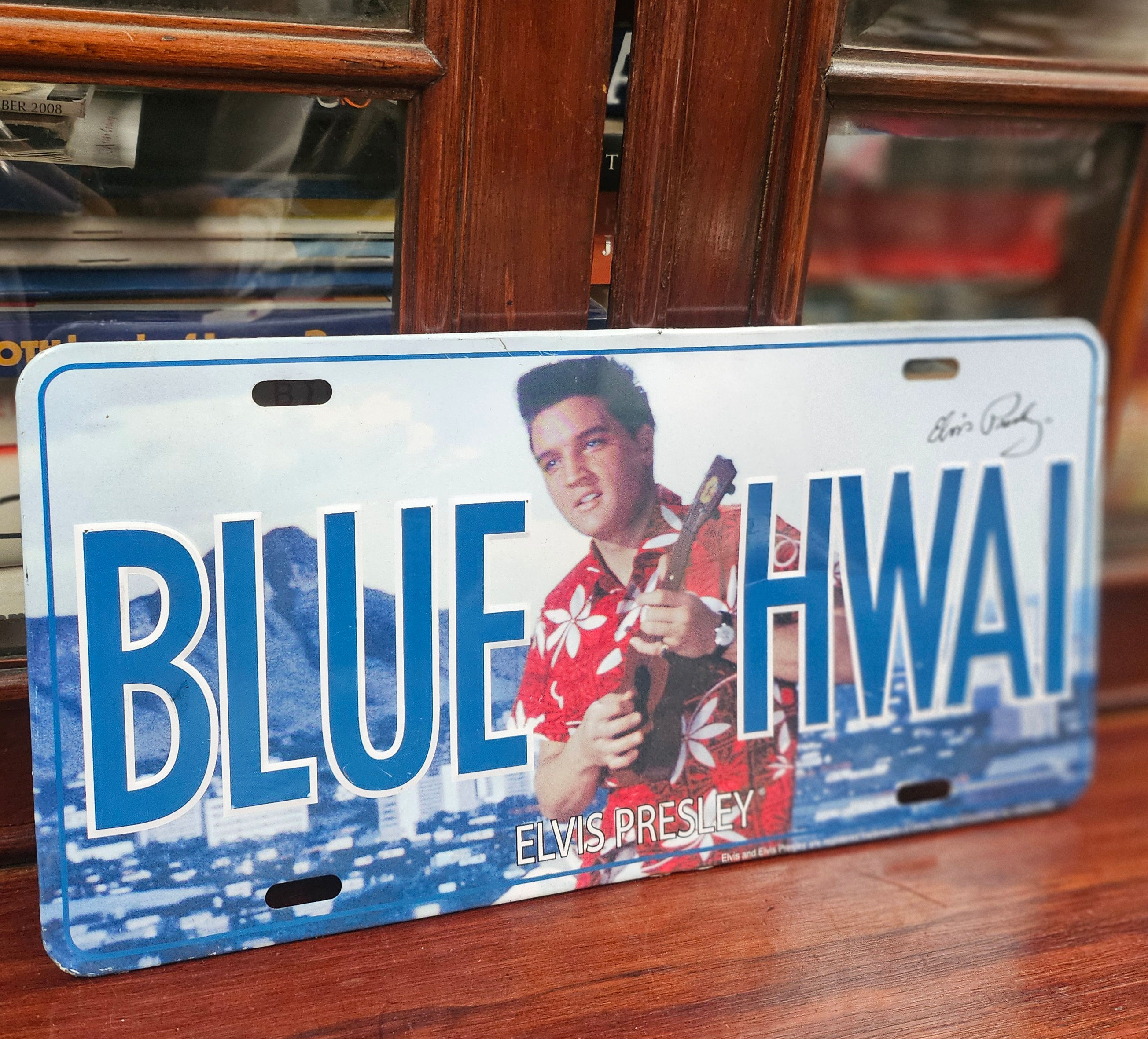License Plate: Elvis Presley Blue Hawaii Collector’s License Plate