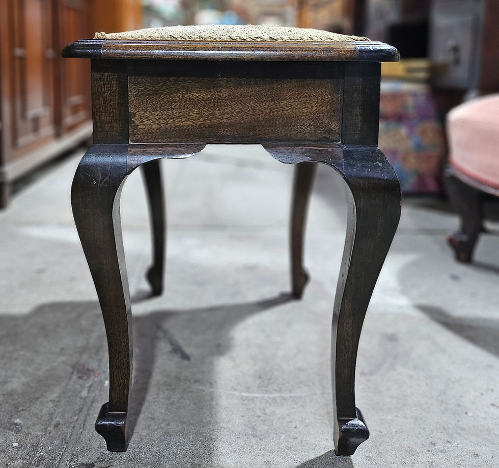 Thumbnail: Piano Stool: Edwardian Style Maple Piano Stool With Hidden Storage