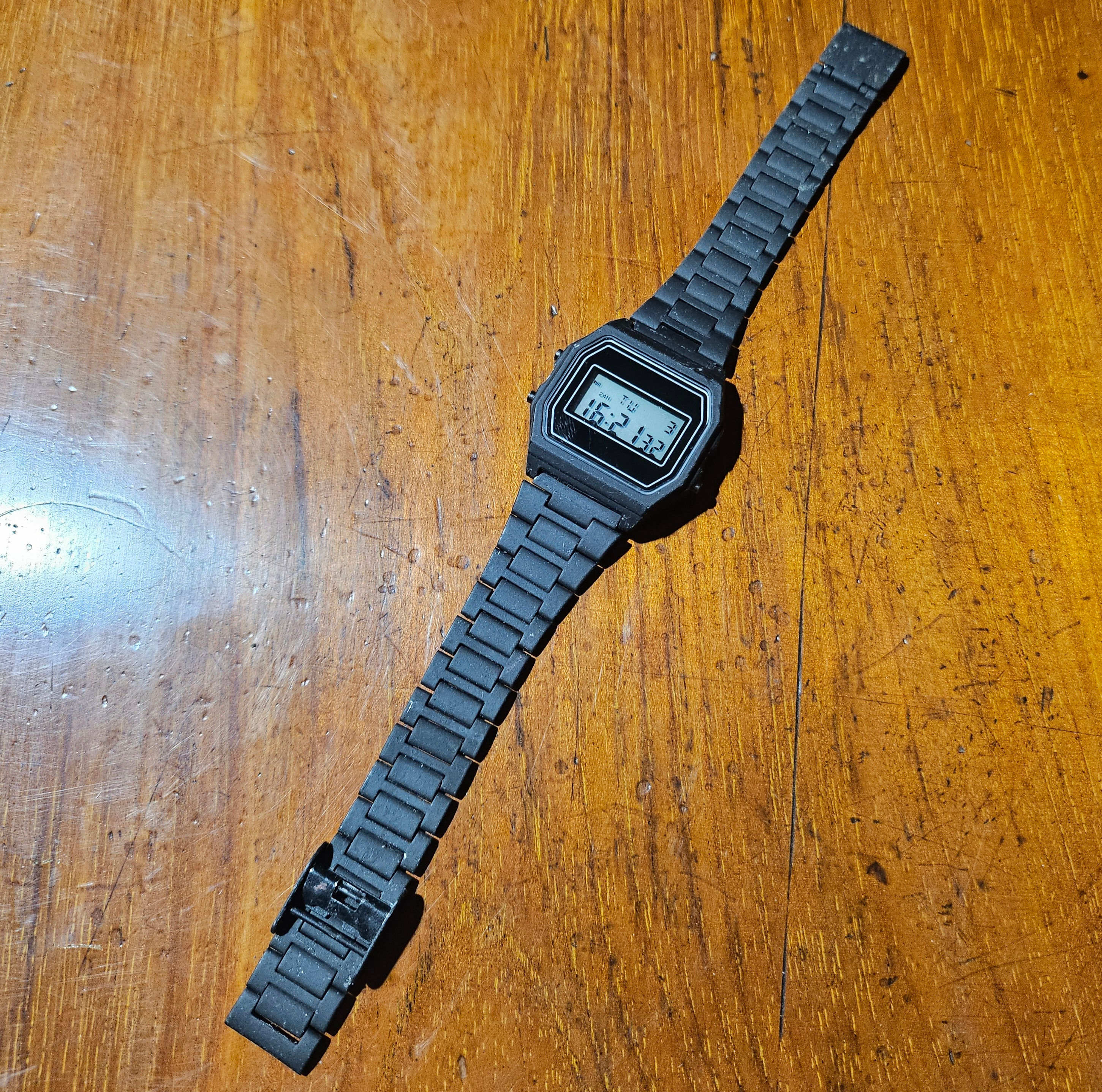 Wristwatch: Vintage Black Digital Wristwatch