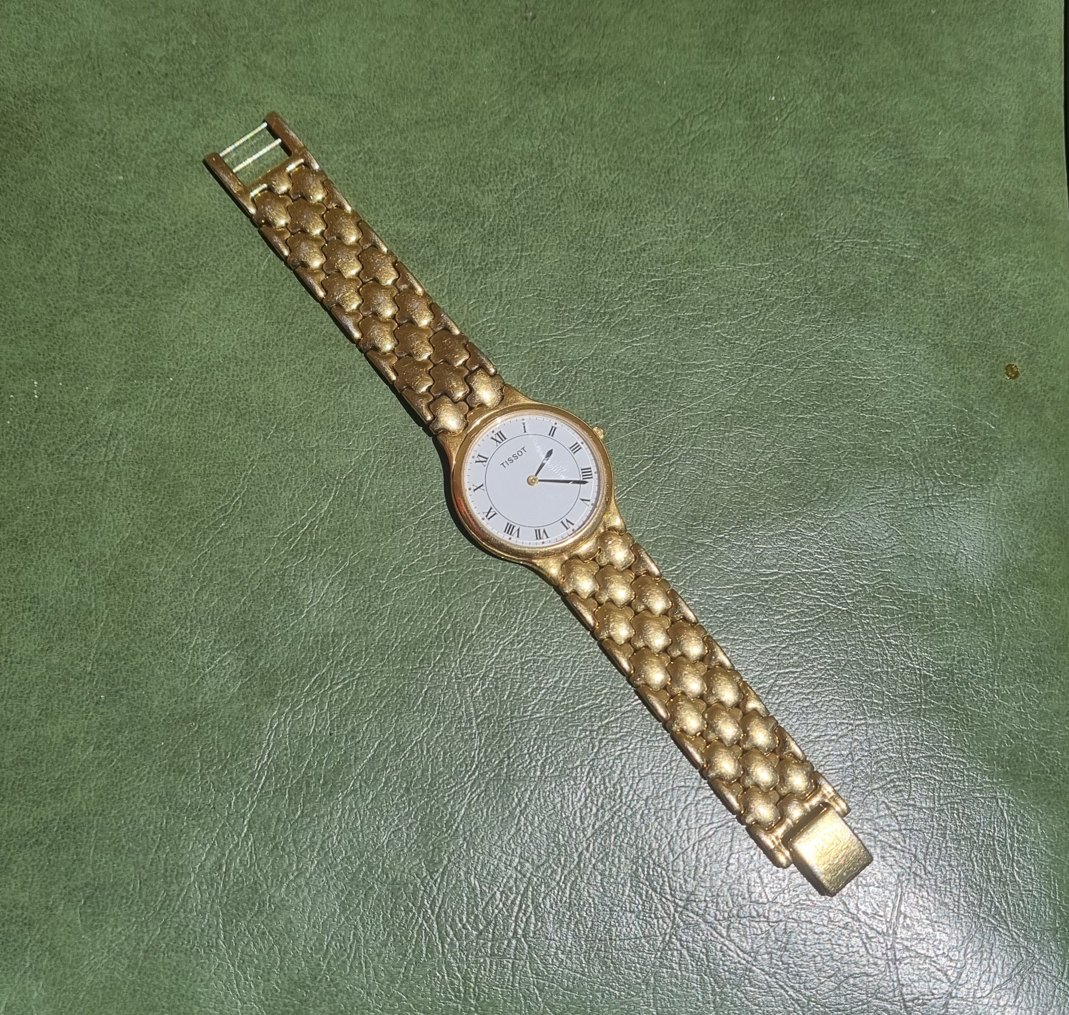 Tissot Watch: 1980s Tissot Stylist K250 Gold Plated Quartz Mens Watch