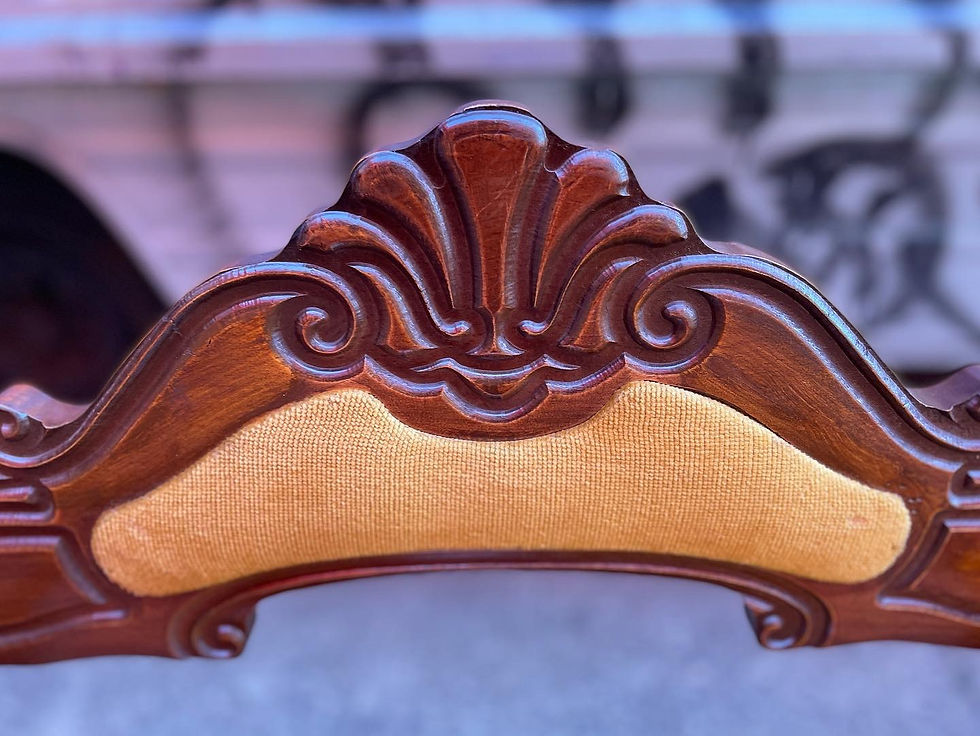 Thumbnail: Vintage Hand-Carved Italian Bedroom Chair in Very Good Condition 