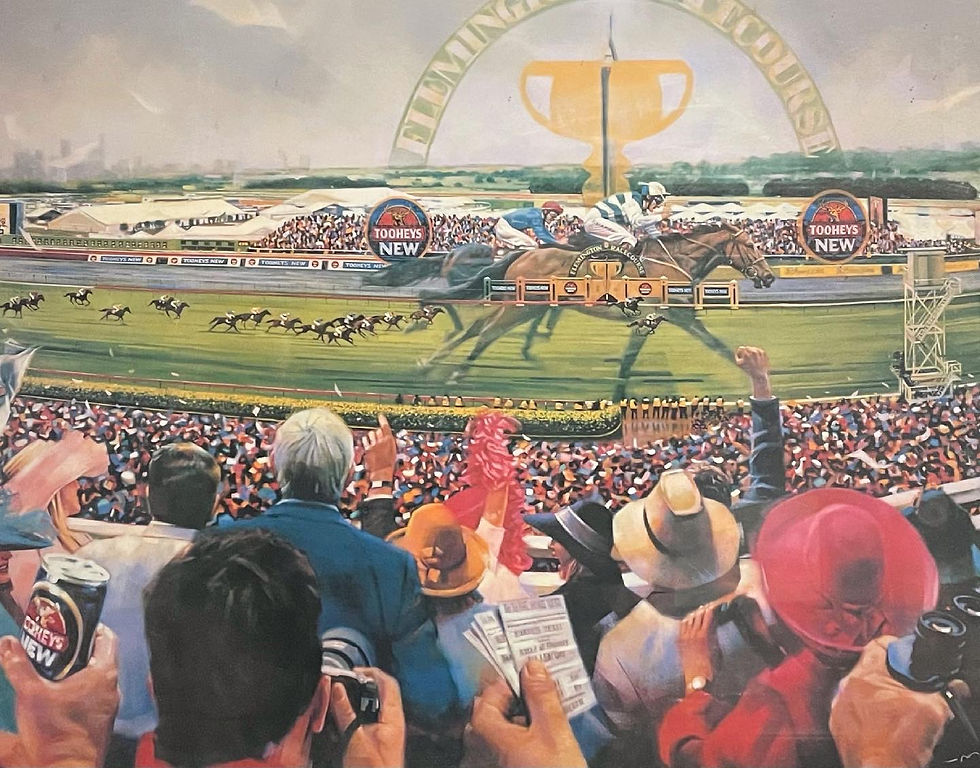 Thumbnail: Print of ‘2001 Tooheys New Inaugural Melbourne Cup’ signed by Mark Sofilas