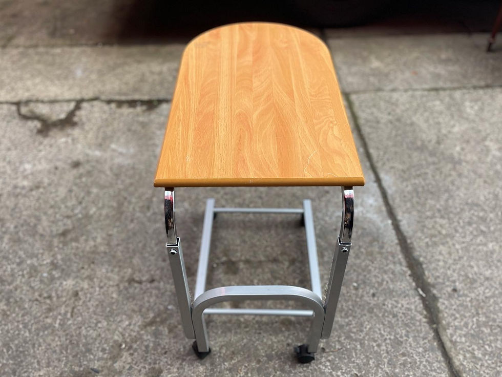 Thumbnail: Modern Chrome Base Wooden Top Trolley in Good Condition