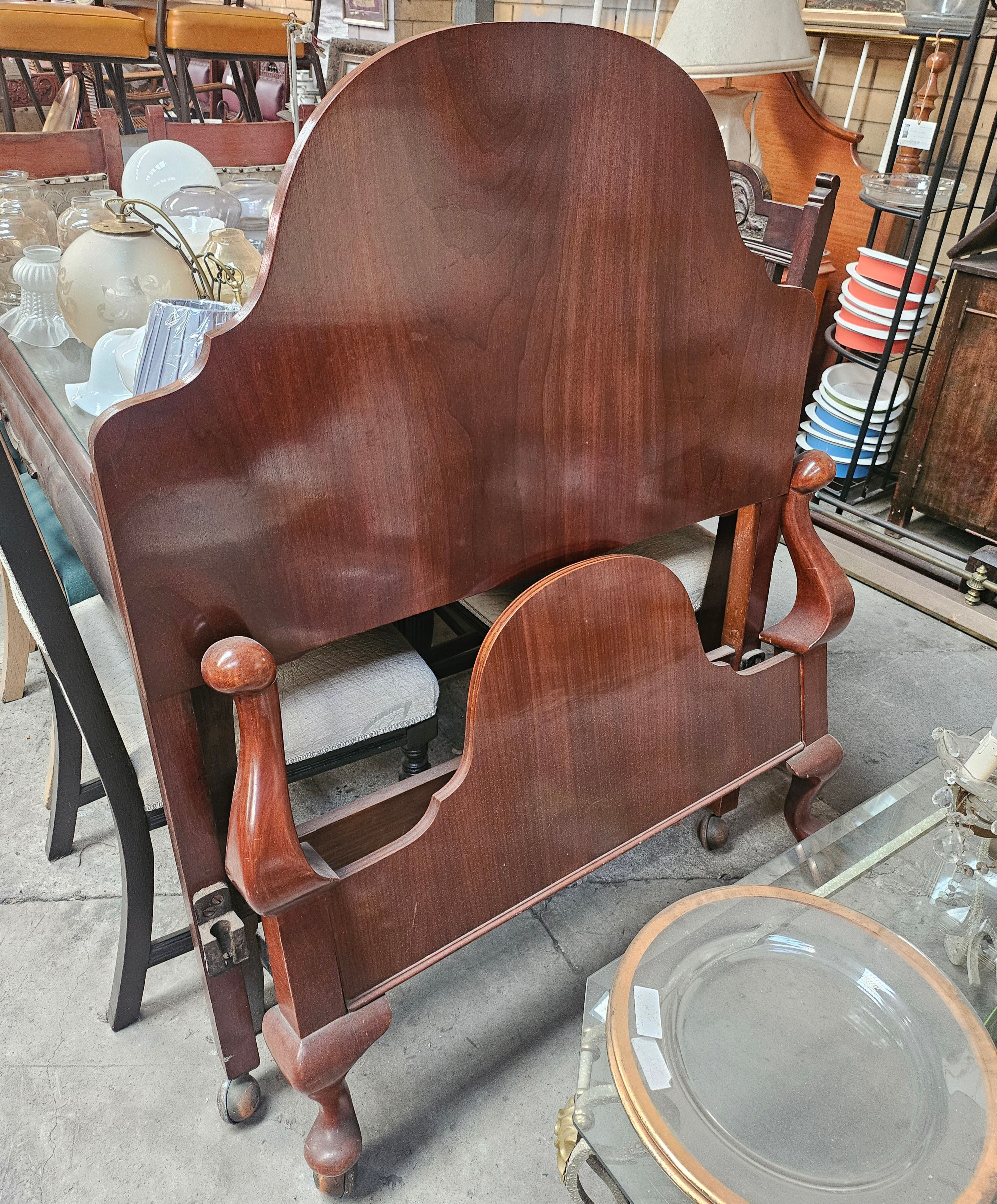 Bed Head And Base: Single Mahogany Bed Head And Base By Berkowitz Fine Furniture