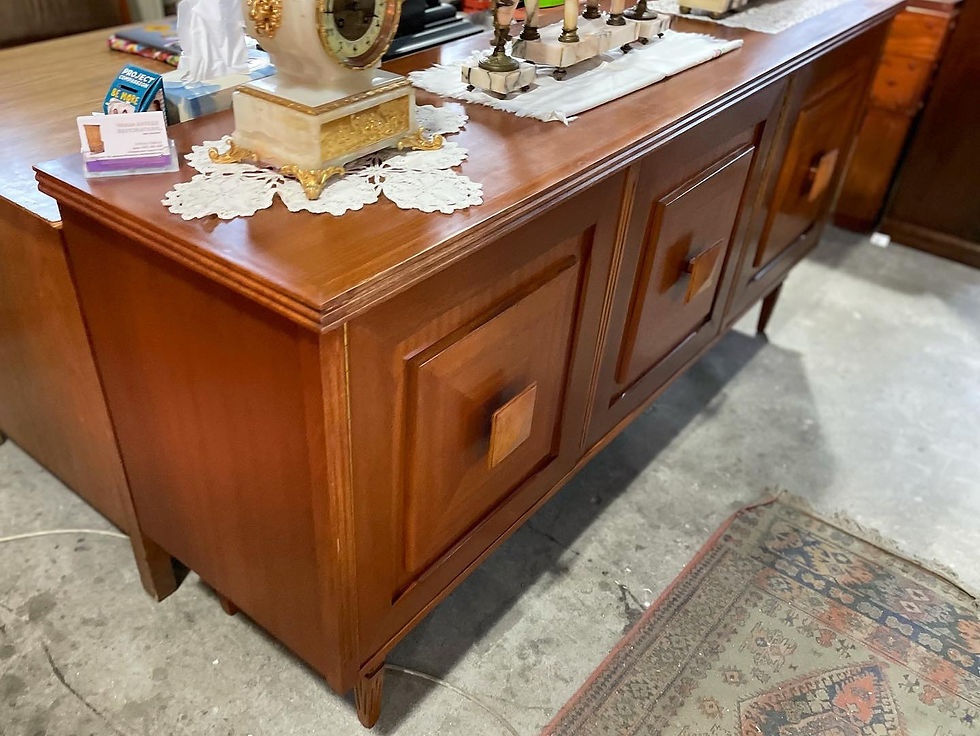 Thumbnail: Impressive Scandinavian Style 3-Door Mahogany Buffet in Very Good Condition (mad