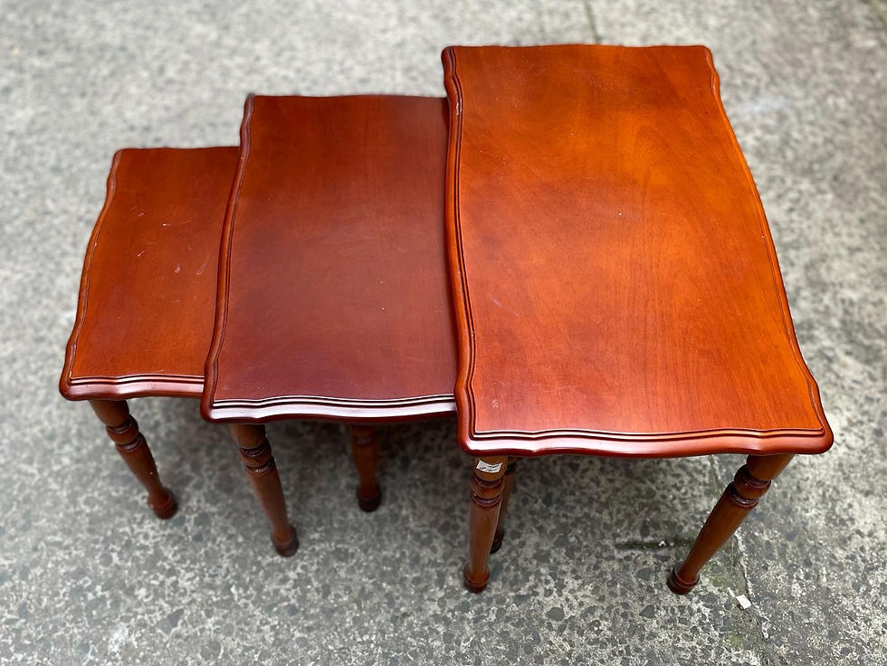 Thumbnail: Good Quality 3-Piece Vintage Nest of Tables