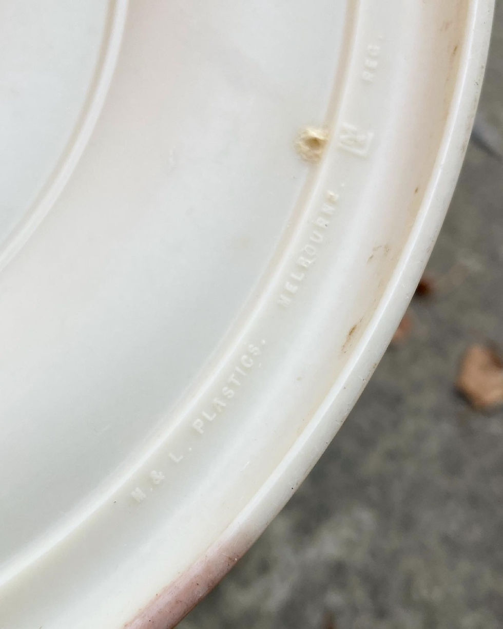 Thumbnail: Retro Cream Bakelite Smokers Table with an Ashtray “Emelex” by M & L Plastics, M