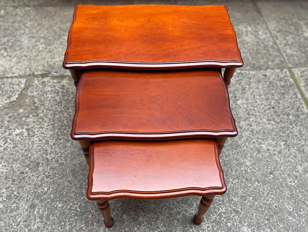Thumbnail: Good Quality 3-Piece Vintage Nest of Tables