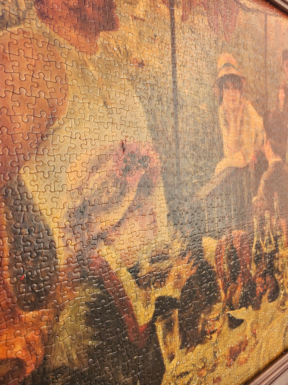 Thumbnail: Large Scale Wooden Framed Puzzle Titled ‘Luncheon Of The Boating Party’