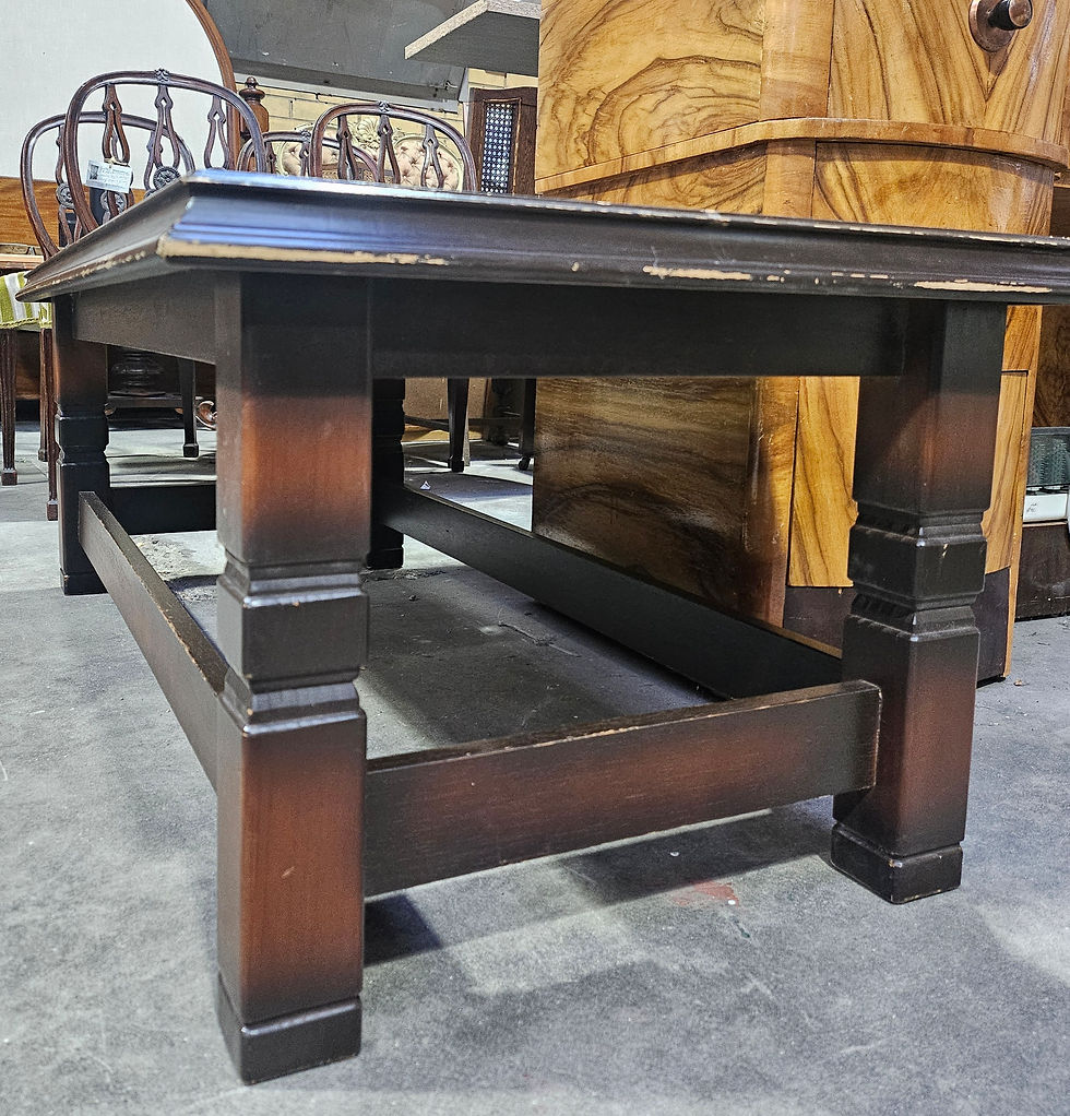 Thumbnail: Coffee Table: Vintage Solid Timber Rectangular Coffee Table